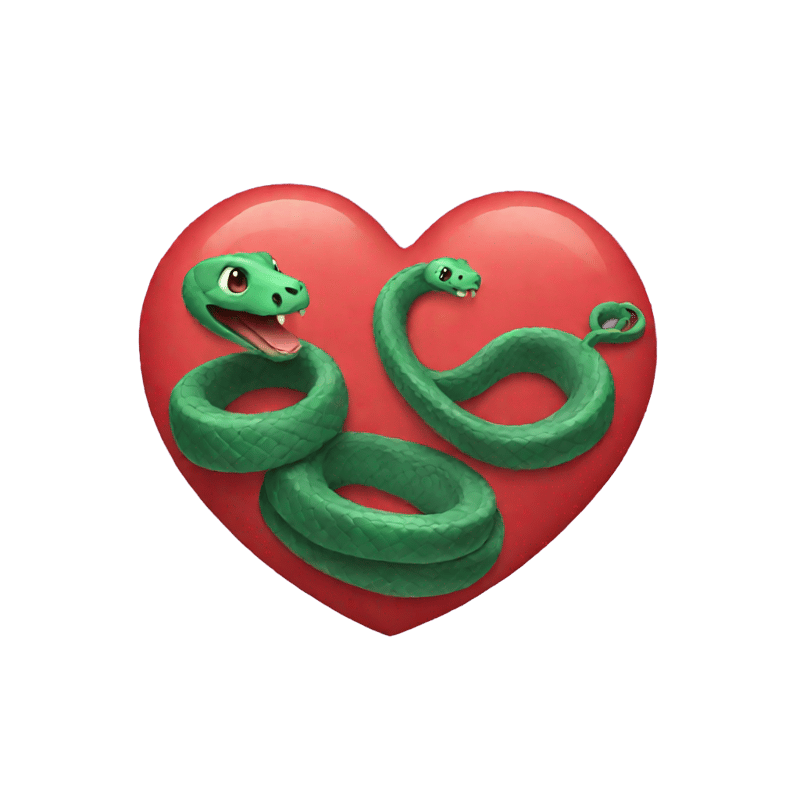 snake in a heart