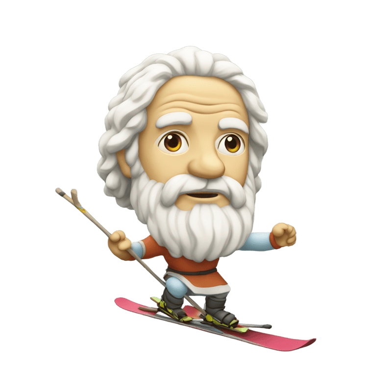 Socrates skiing