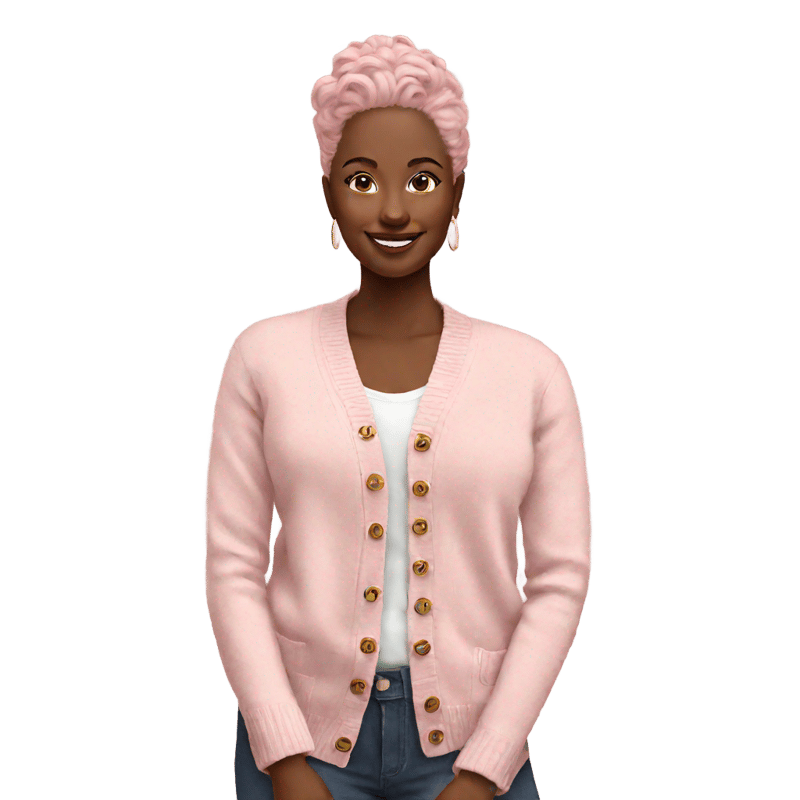 soft pink cardi