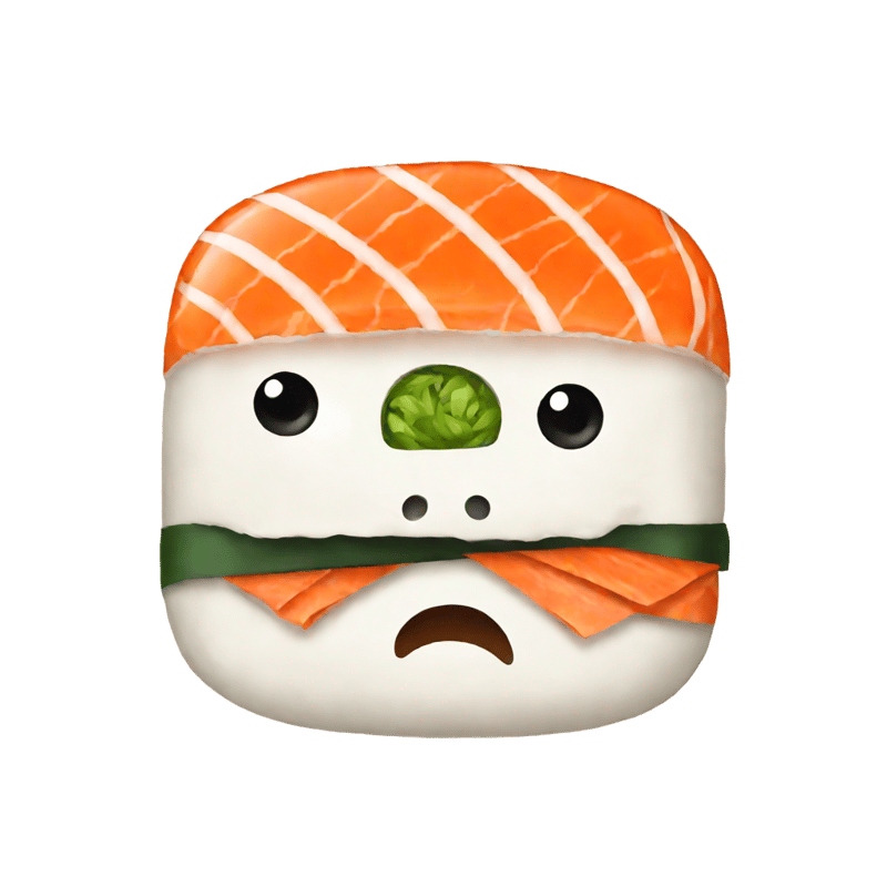 sushi with face