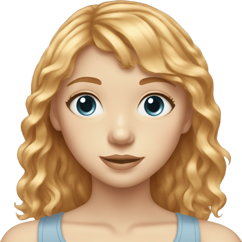 Teenage girl with light blue eyes and straight strawberry blond hair with a slight wave and curtain bangs and light skin