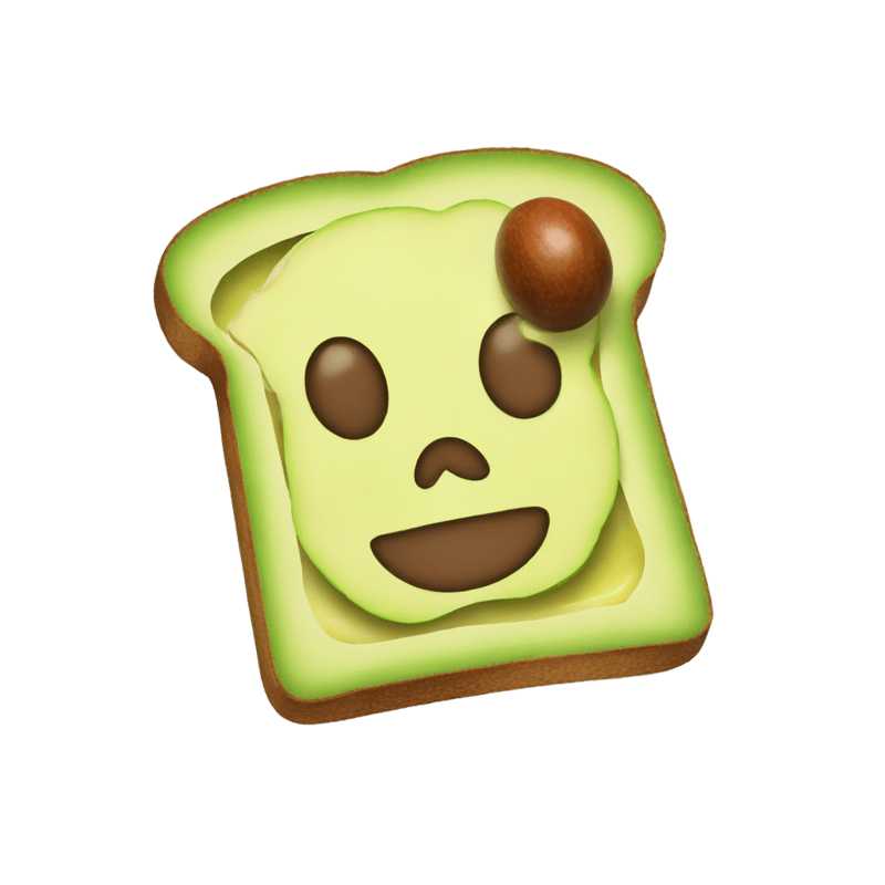 Toast with sliced avocado