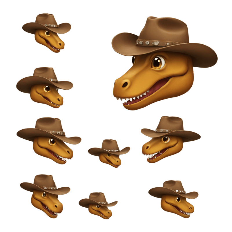 Trex with a cowboy hat