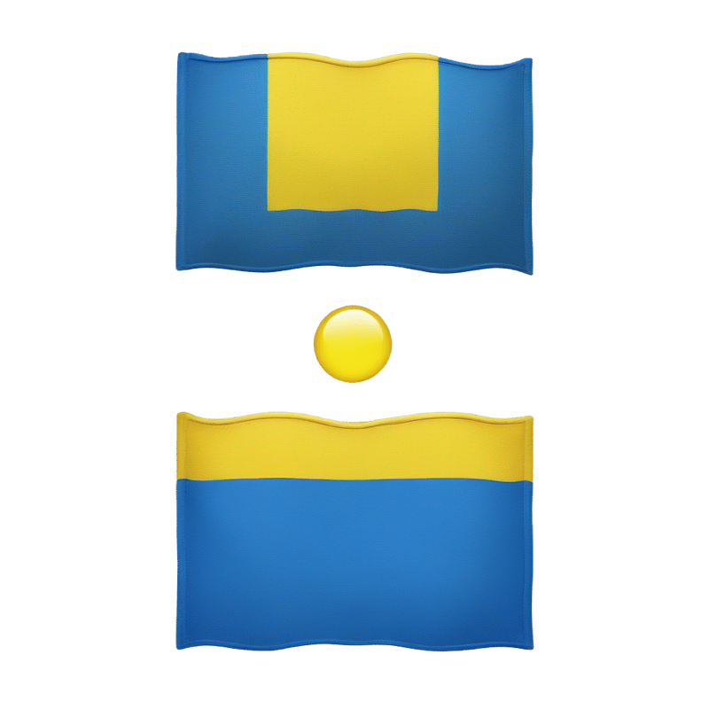 UKRAINIAN FLAG! (blue on top, yellow on below)