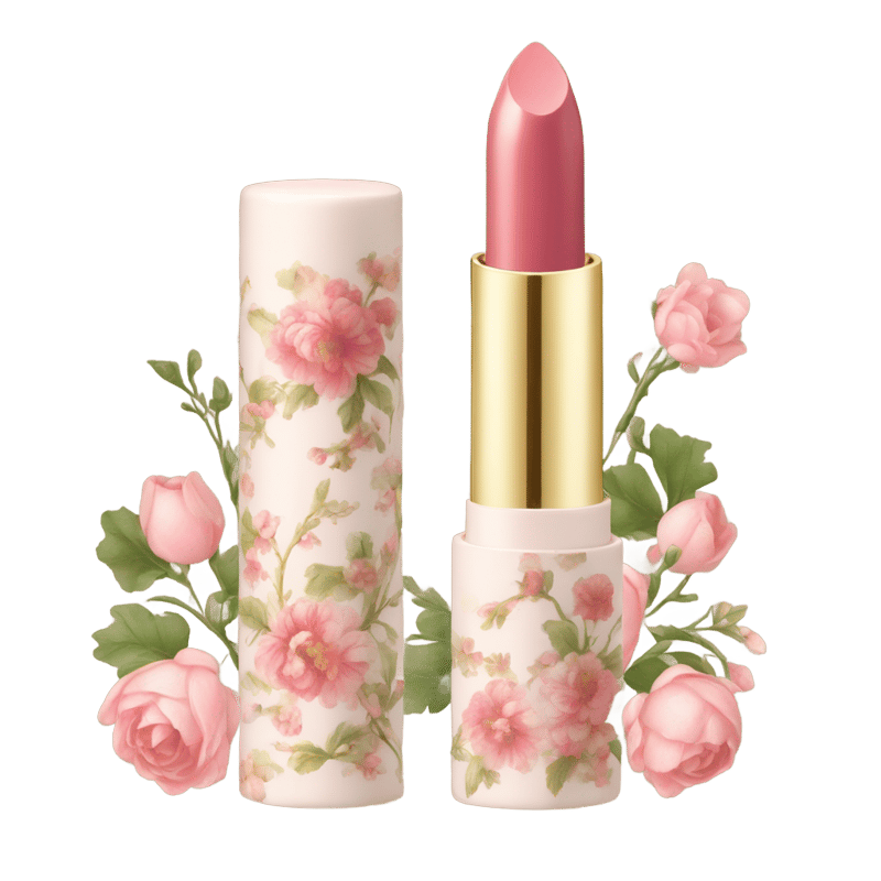 vintage rococo dainty floral lipstick