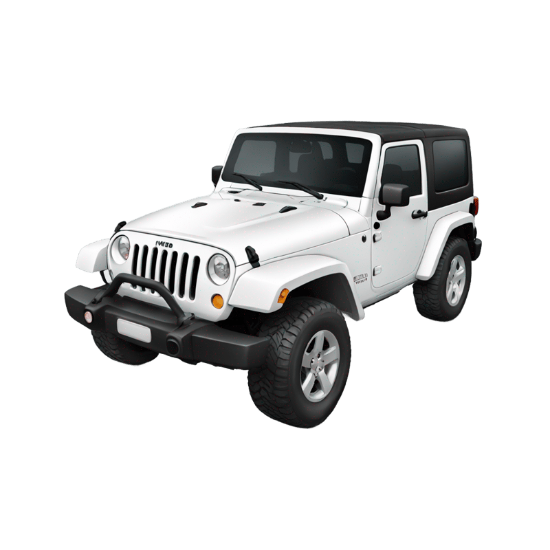 White jeep wrangler car