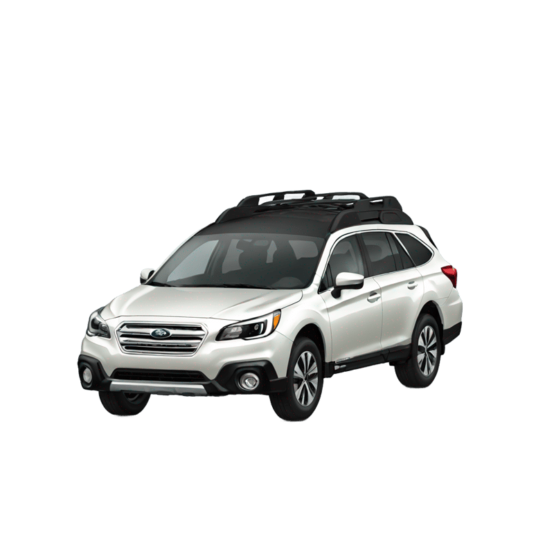 White subaru outback car