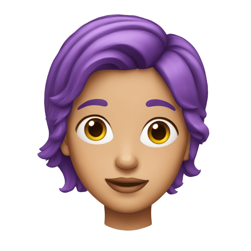 Woman with purple hair