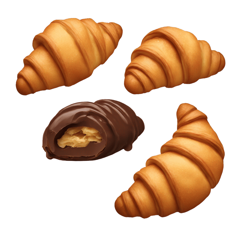 Yummy chocolate croissant