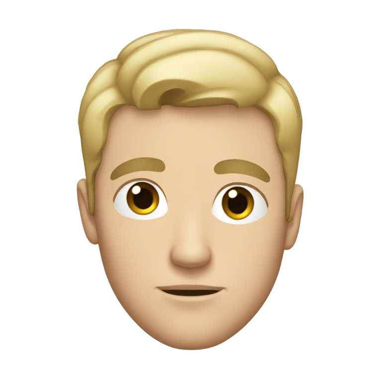 genmoji: White guy with short hair and a rebel look