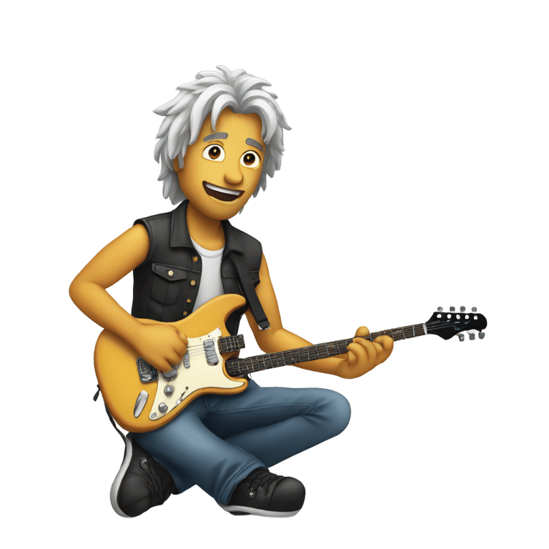 genmoji: A man playing rock music