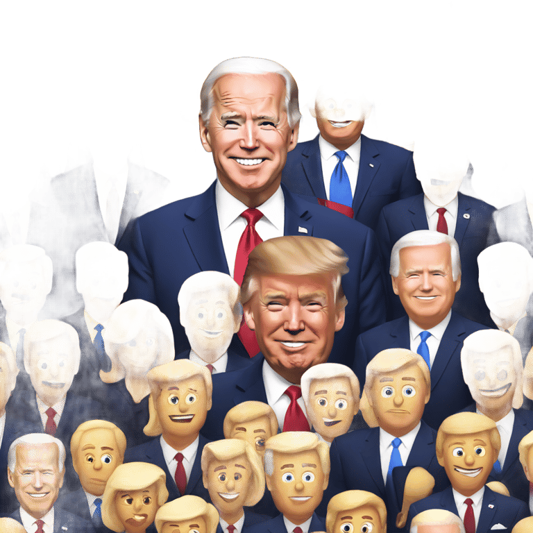 genmoji: 50% Joe Biden 50% Donald Trump