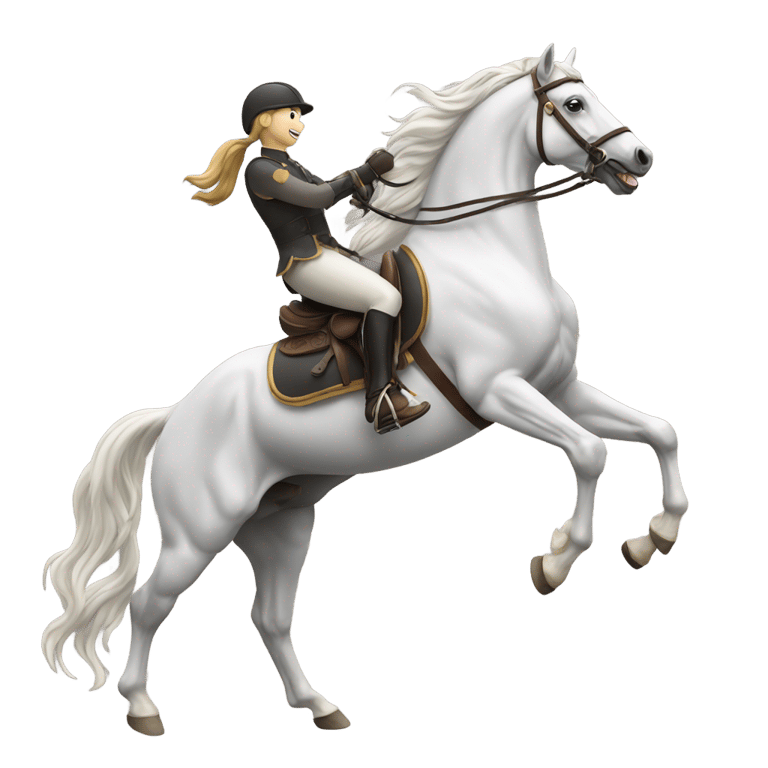 genmoji: Rearing horse with rider