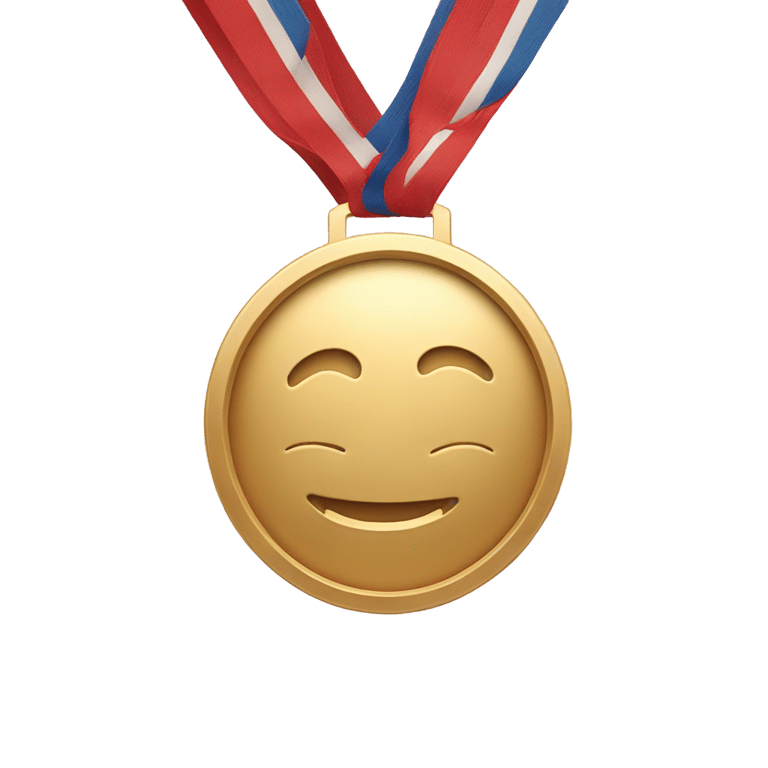 genmoji : Number 1 made out a gold medal