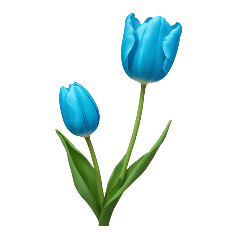 genmoji : Tulipe bleu ciel