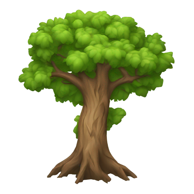 genmoji: tree that is broken