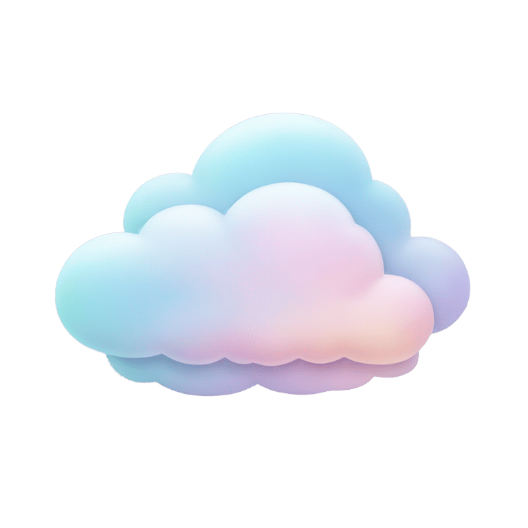 genmoji: A cloud in pastel colors