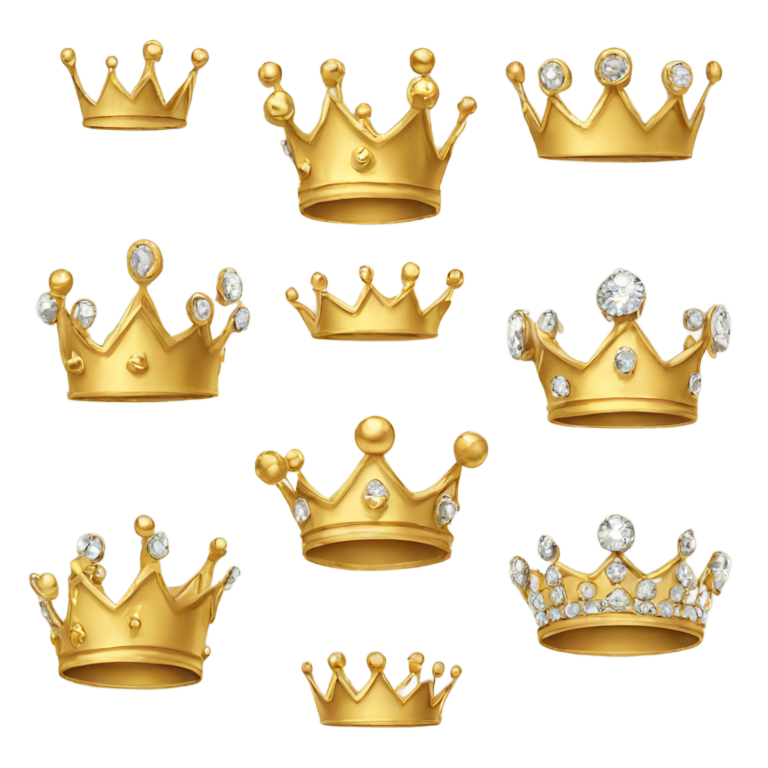 genmoji: A golden crown made from diamonds and gold