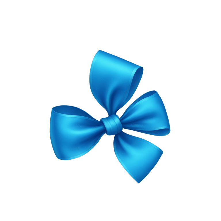 genmoji: A blue bow