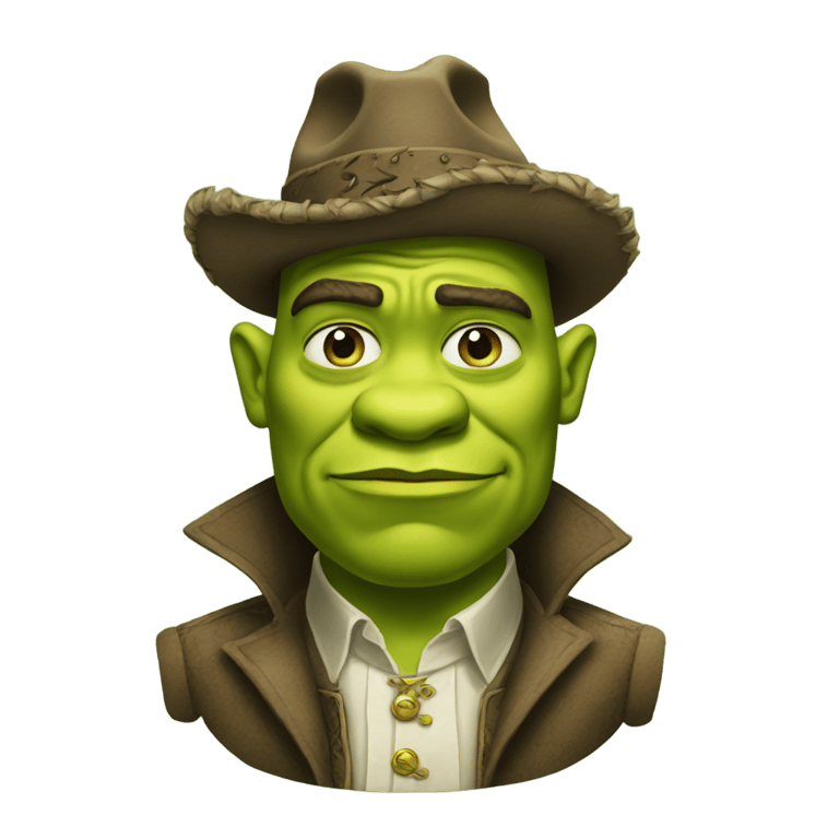 genmoji: shrek pimp