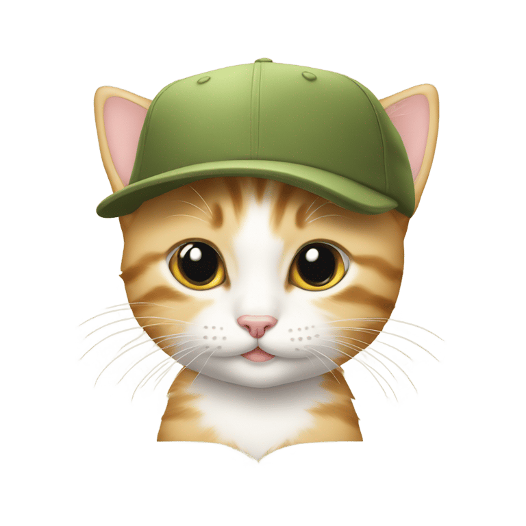 genmoji：可爱的小猫戴着帽子