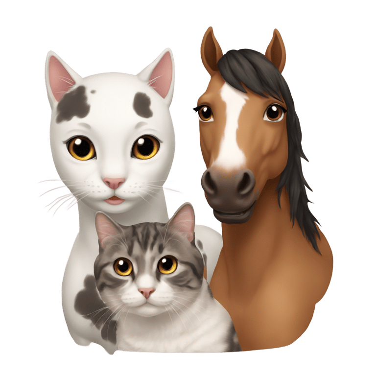 genmoji: Horse and cat mix