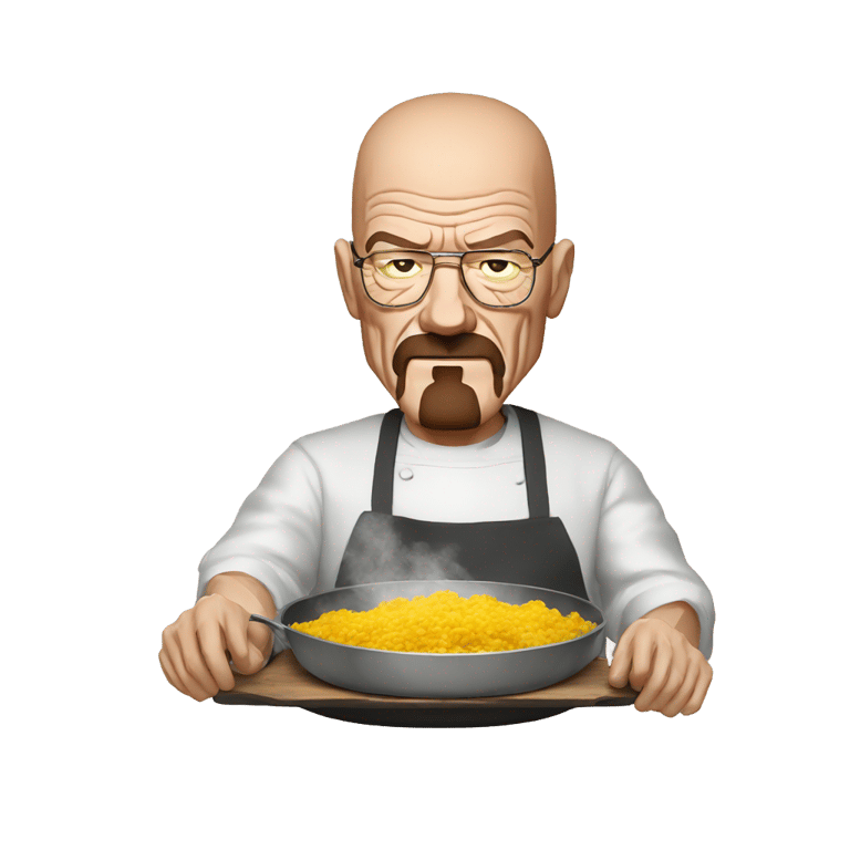 genmoji: walter white cooking