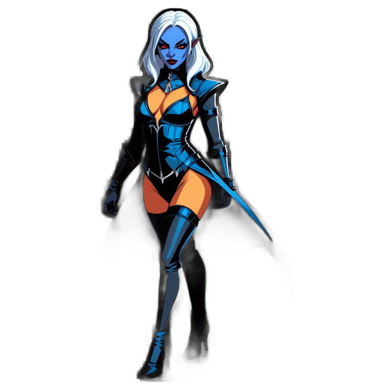 prompt: drow dominatrix female