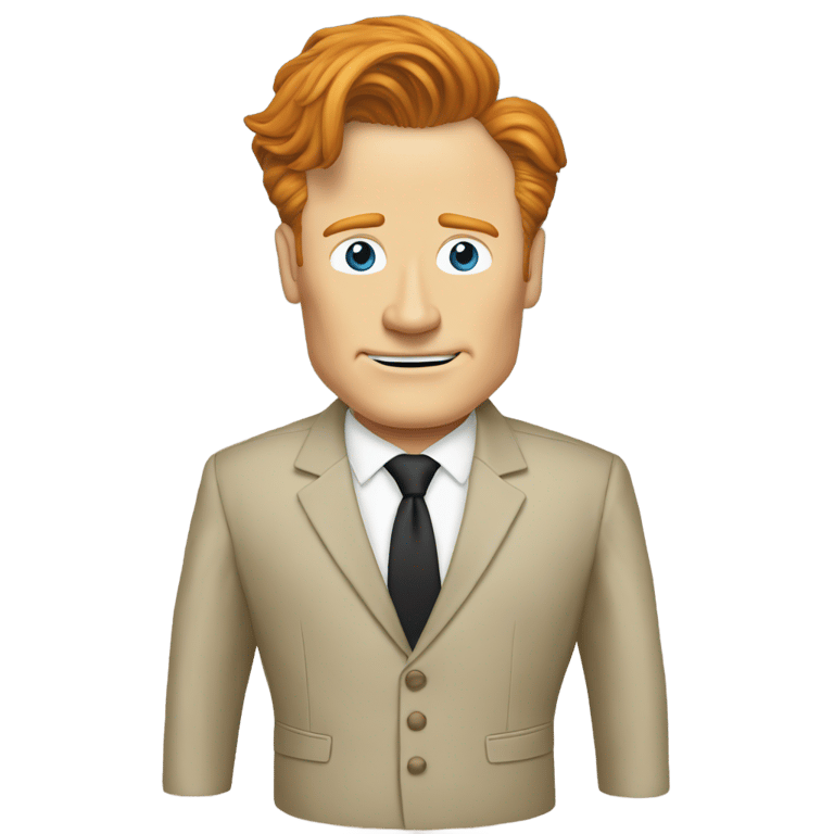 genmoji: conan o’brien suit