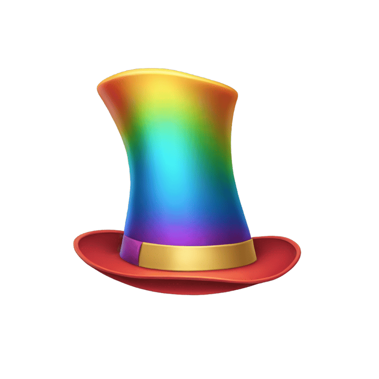 genmoji: A rainbow magician hat