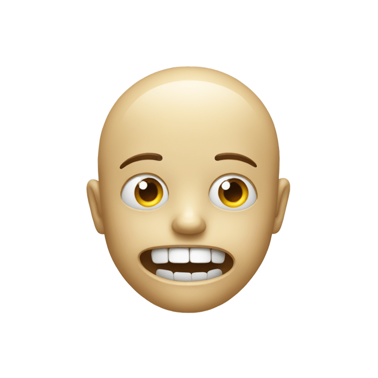 genmoji: Un visage qui mort son doigt parce qu'il est seduit