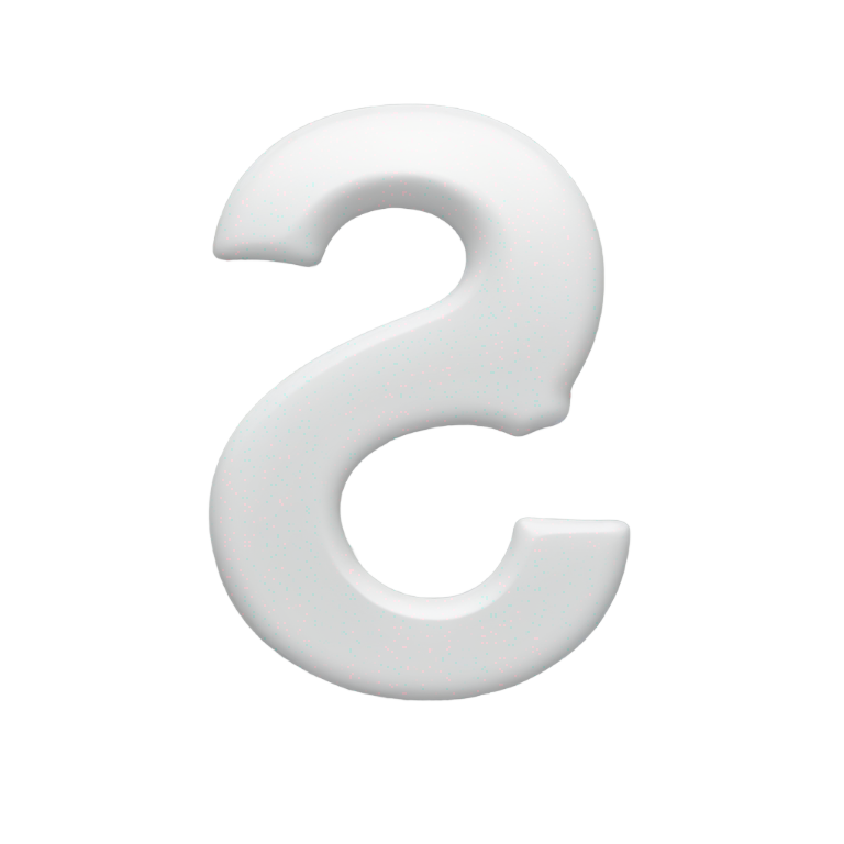 genmoji : Le chiffre "6" en police Ariel et en couleur blanche
