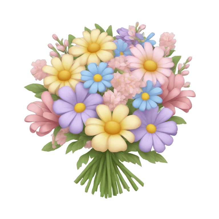 genmoji: A bouquet of pastel flowers