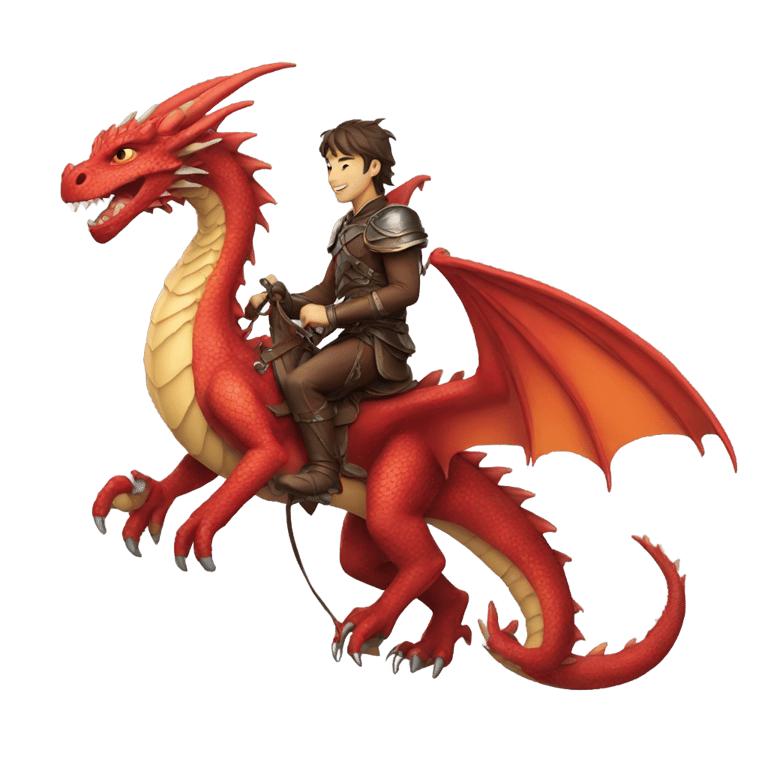 genmoji: Dragon with a rider