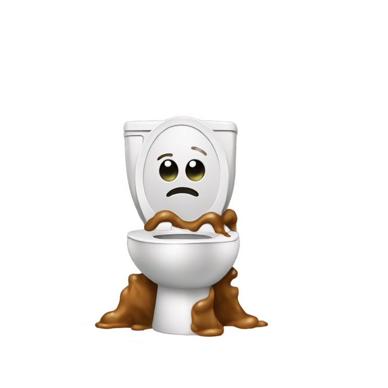 genmoji: a poop pooping in a toilet