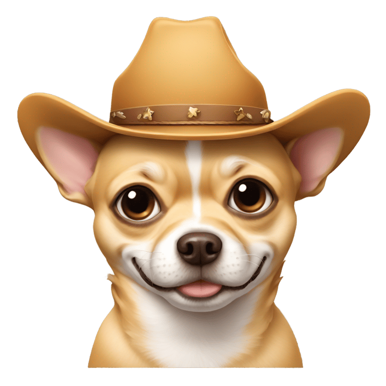 絵文字：fat chihuahua with cowboy hat