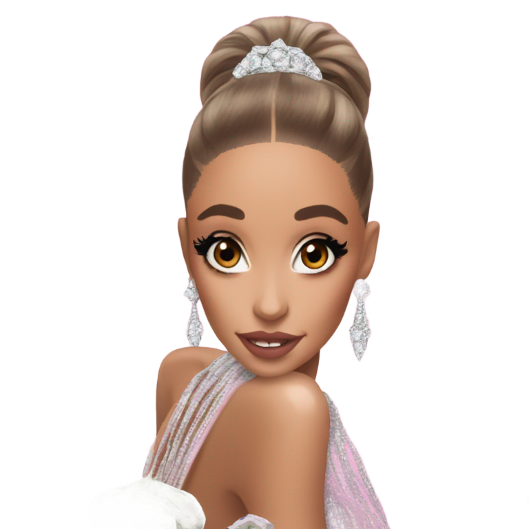 絵文字：Ariana Grande 7 rings face diamond money around her