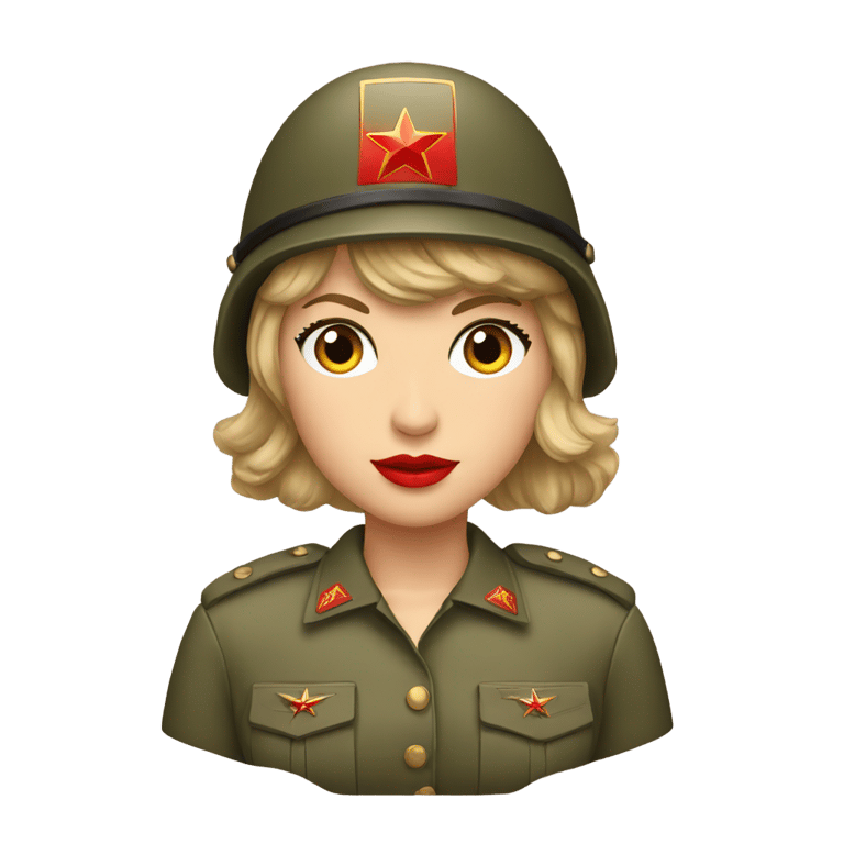 genmoji: Taylor Swift as a Soviet Soldier