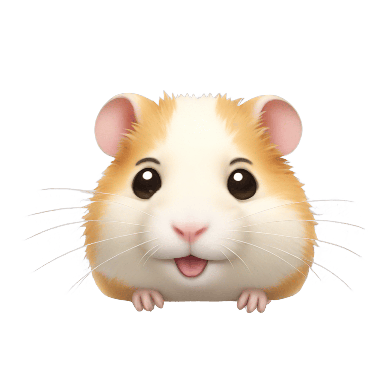 genmoji: hamster with  close eyes