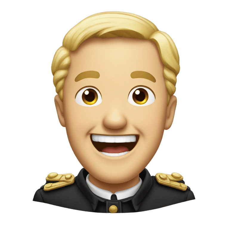 genmoji: adolf laughing