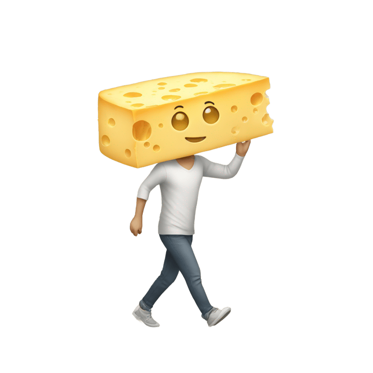 genmoji: Cheese walking