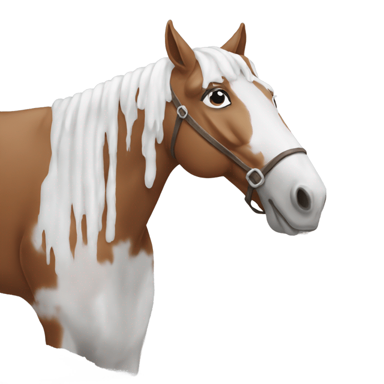 genmoji: Horse with powdered sugar