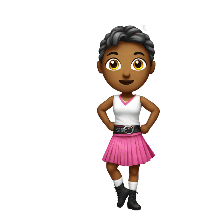 genmoji : Danseuse en kilt rose