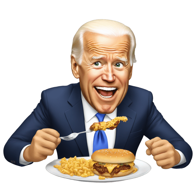 genmoji: Joe Biden Eating Donald Trump