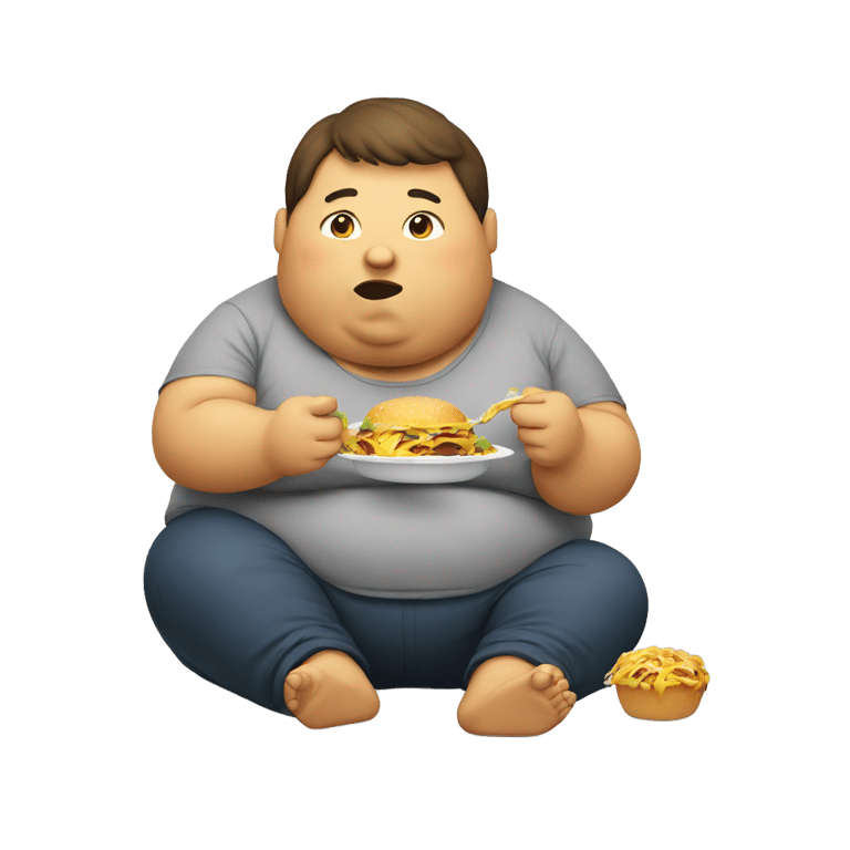 genmoji: Fat person eating