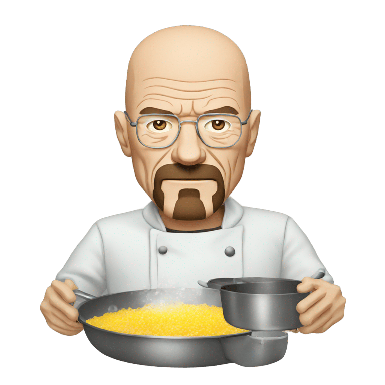 genmoji: Walter white cooking meth