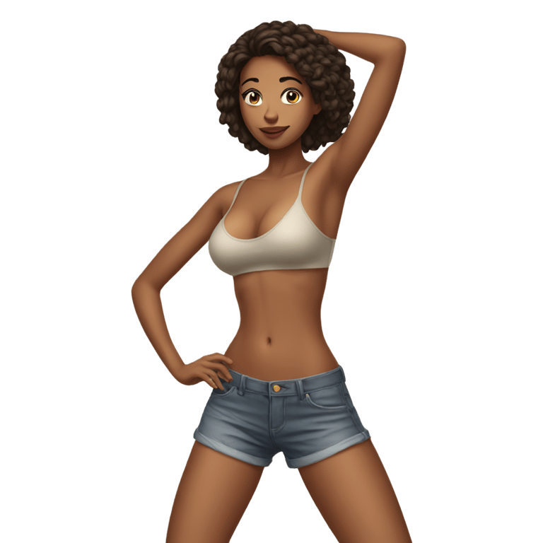 genmoji: hottest girl with less cloth