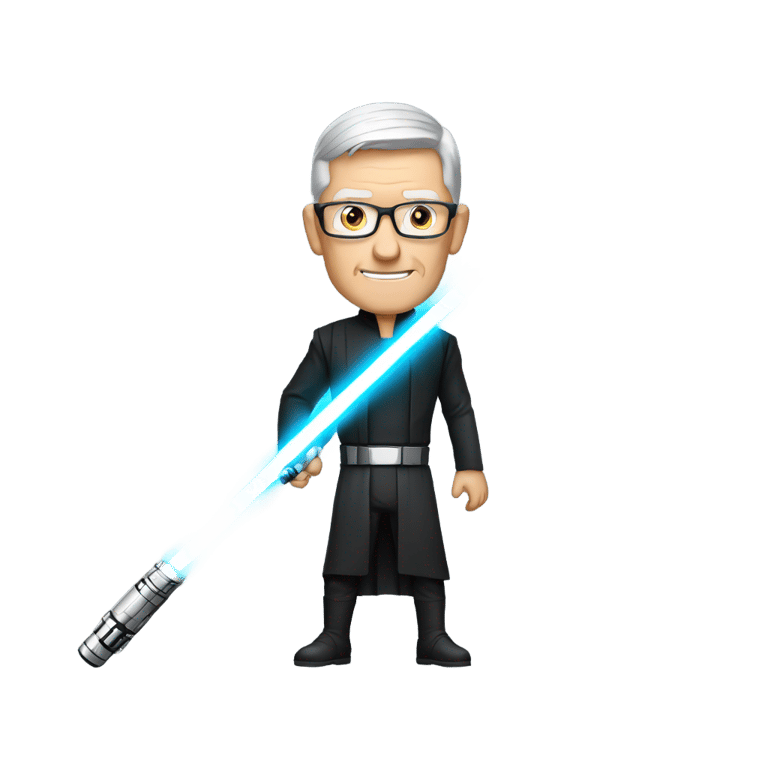 genmoji: tim cook lightsaber