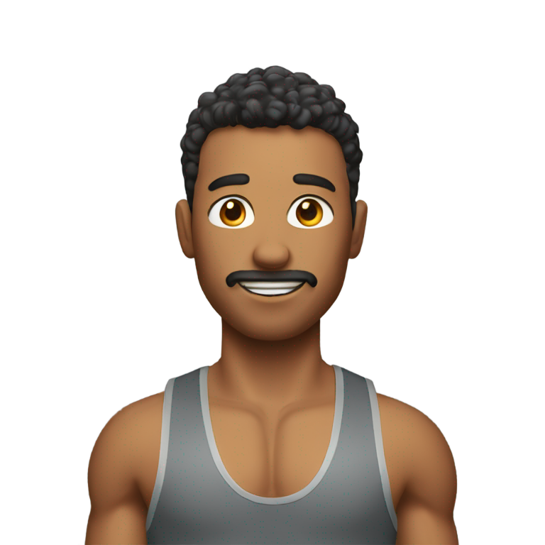 genmoji: sporty man in x body