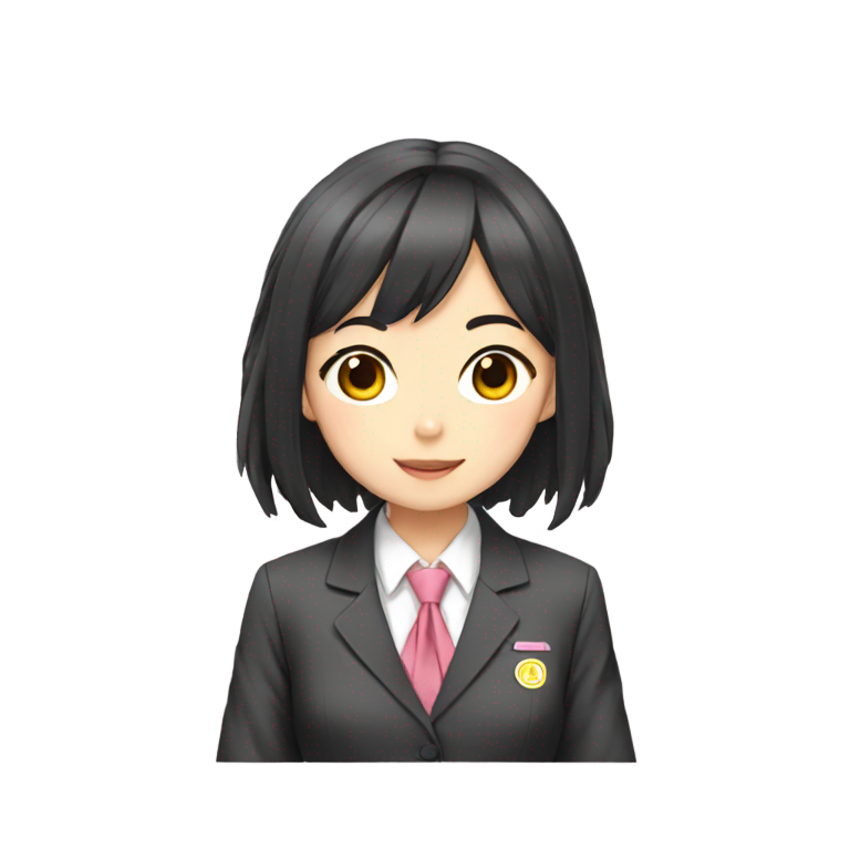 genmoji : Écolière japonaise en blazer de style anime